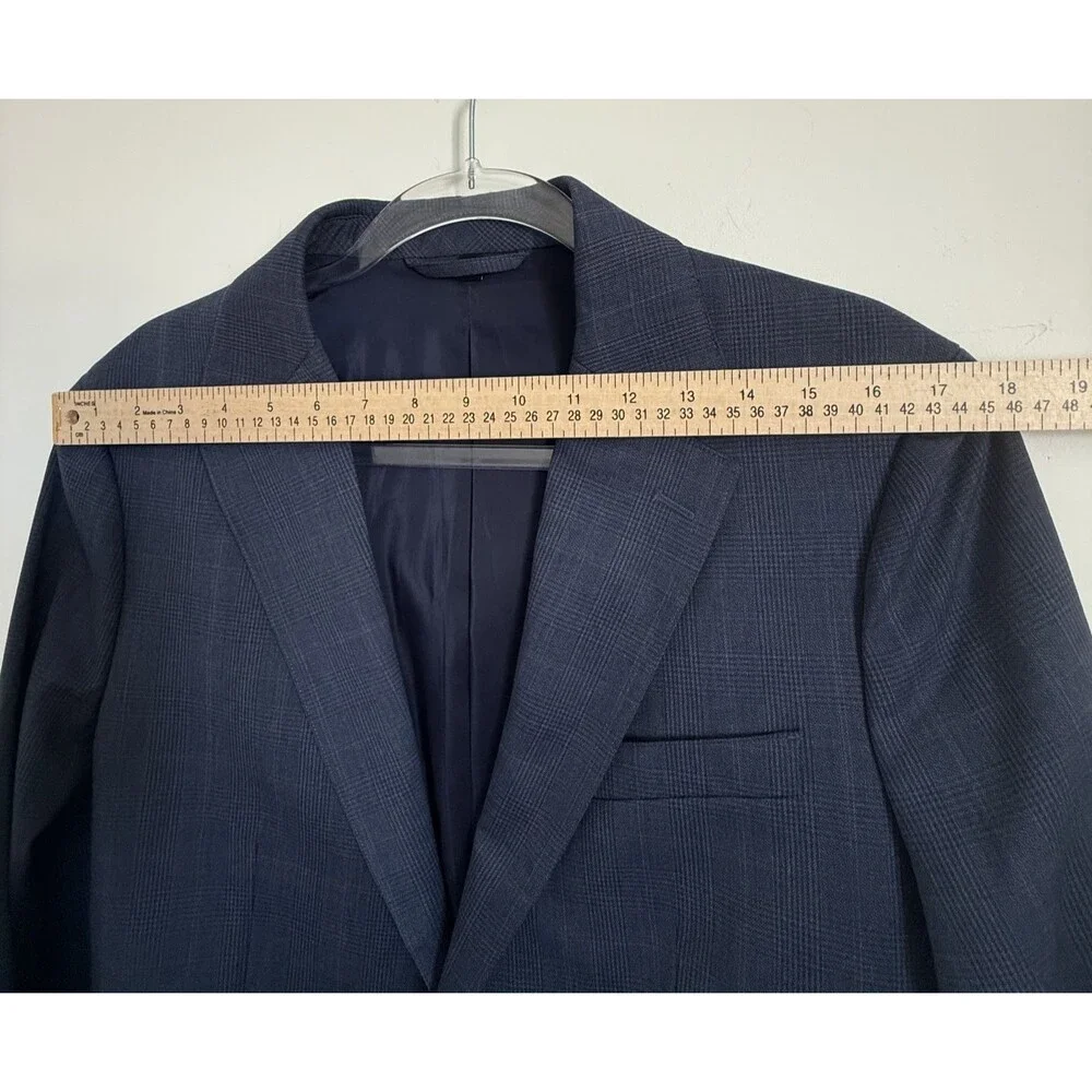 Bonobos Slim Fit Plaid Blazer Mens 38R Wool Suit Jacket Sport Coat